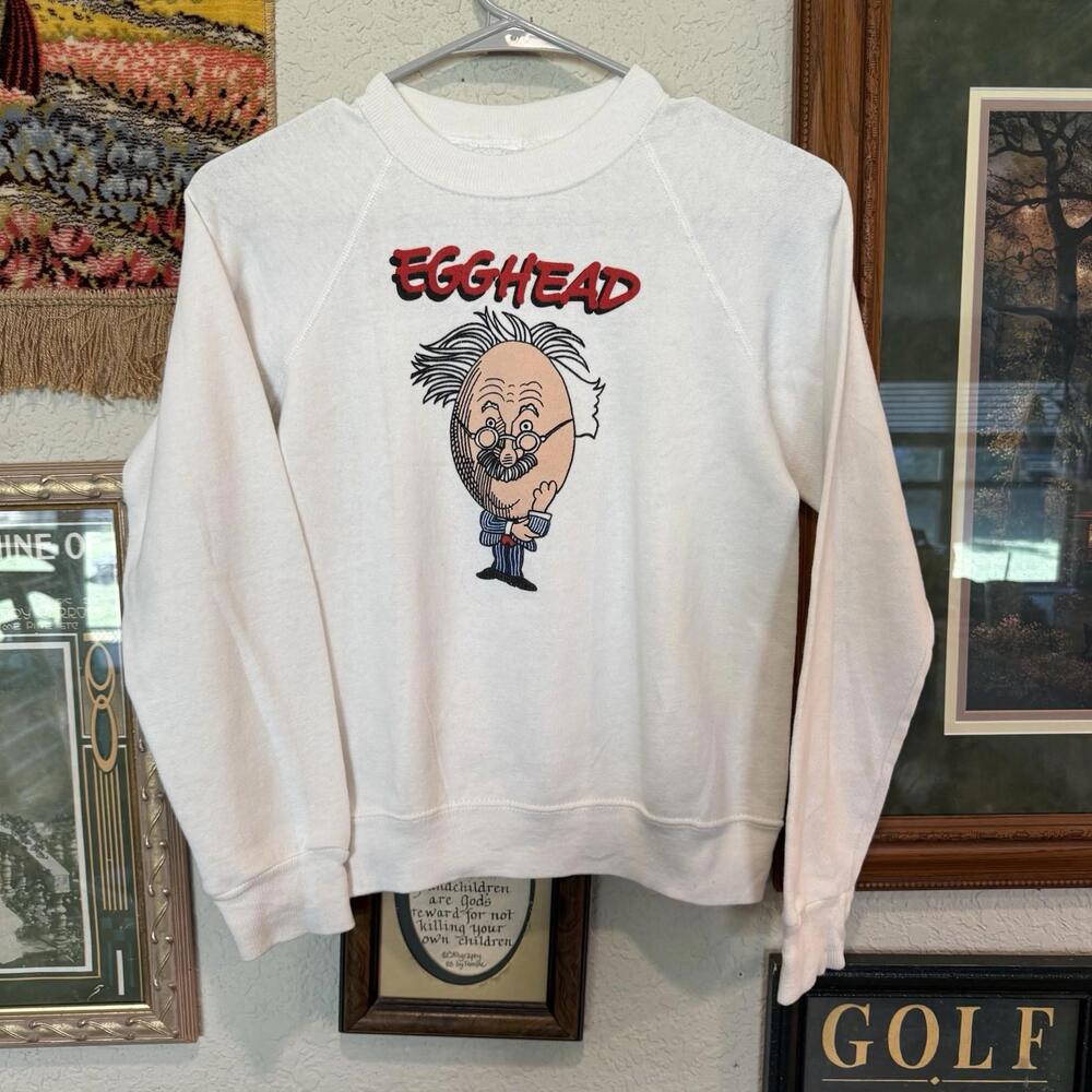Vintage 80s/90s Albert Einstein Egghead Science Sweatshirt Size XS